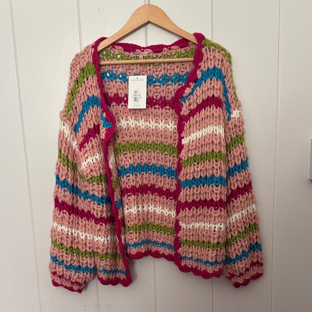 Chunky Knit Acrylic Cardigan